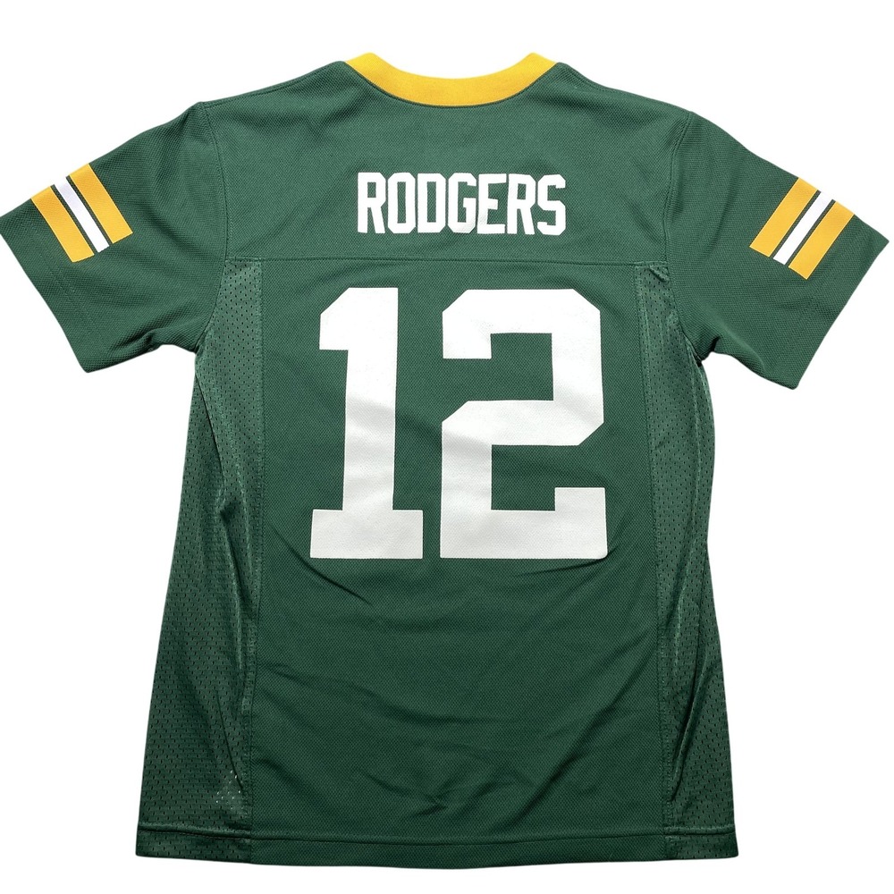 Green Bay Packers Jersey Boys Medium Green NFL Aaron Rodgers 12 Team Apparel